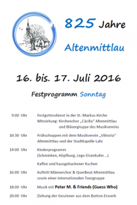 Festprogramm Altenmittlau 2